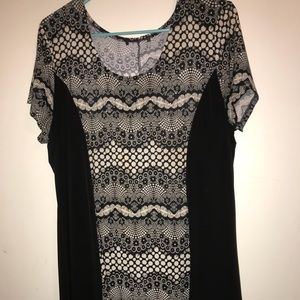 Black and White Blouse